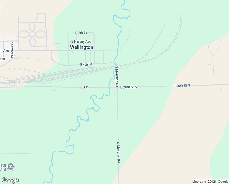 map of restaurants, bars, coffee shops, grocery stores, and more near 211 South Meridian Road in Wellington