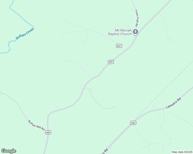 map of restaurants, bars, coffee shops, grocery stores, and more near County Road 682 in Evington