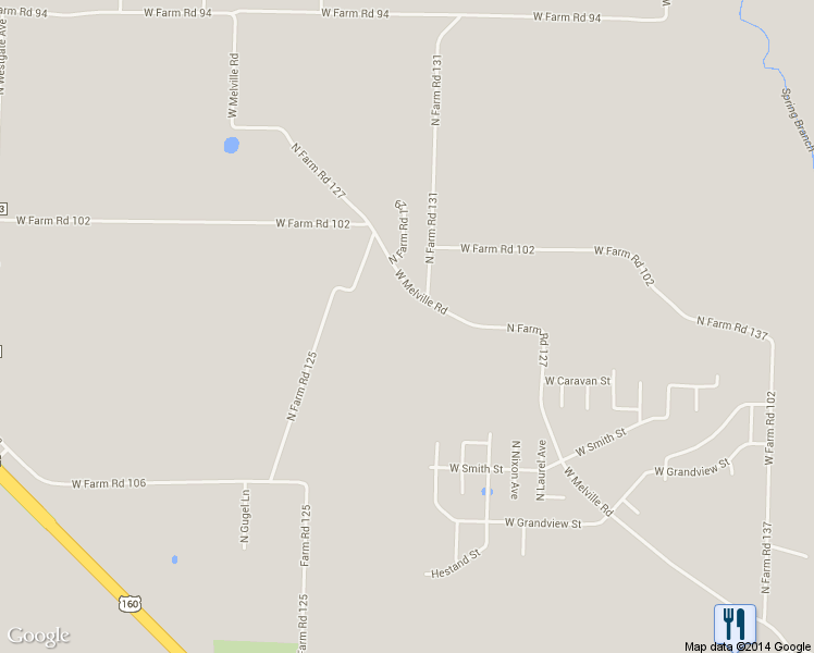 map of restaurants, bars, coffee shops, grocery stores, and more near 3520 West Fratelli Lane in Springfield