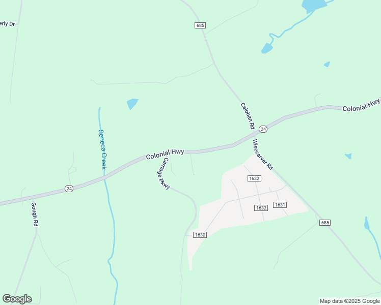 map of restaurants, bars, coffee shops, grocery stores, and more near 2294 Colonial Highway in Rustburg