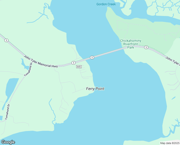 map of restaurants, bars, coffee shops, grocery stores, and more near 16530 Chickahominy Bluff Road in Williamsburg