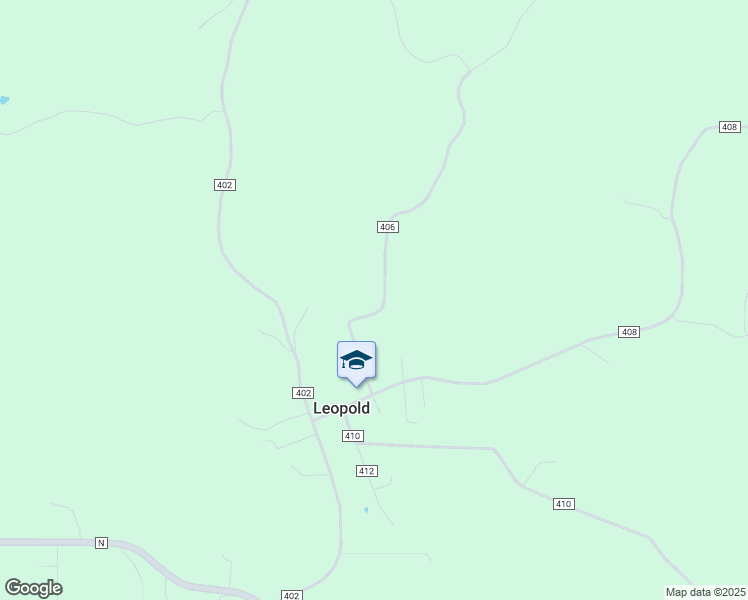 map of restaurants, bars, coffee shops, grocery stores, and more near 235 Hc 1 in Leopold