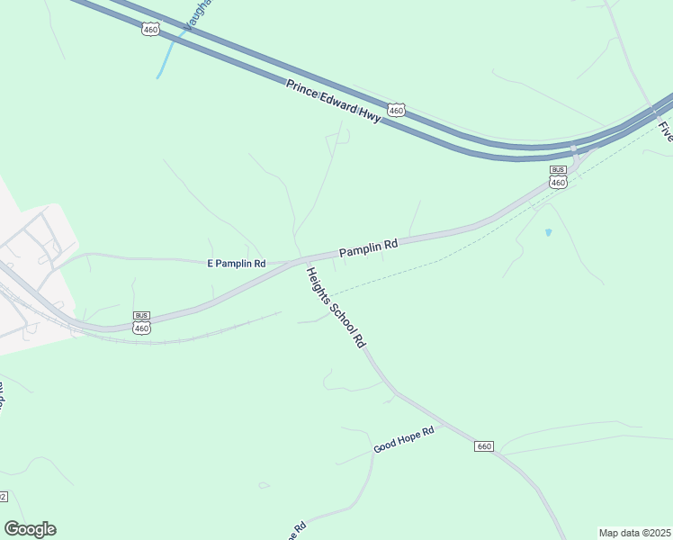 map of restaurants, bars, coffee shops, grocery stores, and more near 813 Pamplin Road in Pamplin
