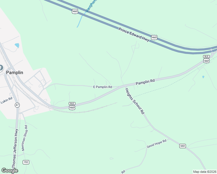 map of restaurants, bars, coffee shops, grocery stores, and more near 920-1148 Pamplin Road in Pamplin