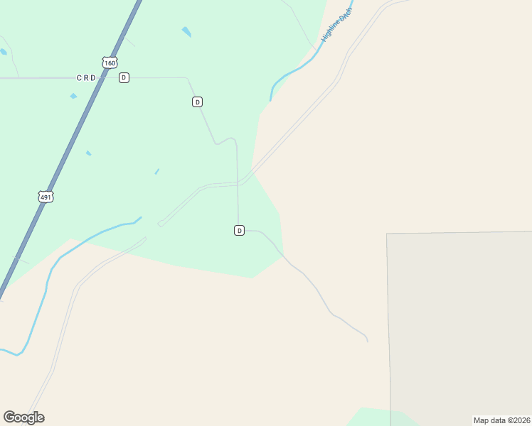 map of restaurants, bars, coffee shops, grocery stores, and more near 23005 Road D in Cortez