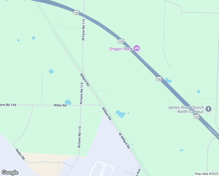 map of restaurants, bars, coffee shops, grocery stores, and more near 4823 West Blue Jay Lane in Springfield