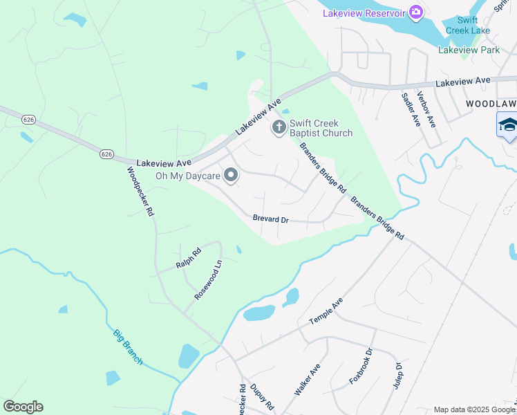 map of restaurants, bars, coffee shops, grocery stores, and more near 4006 Forest Vine Drive in Colonial Heights