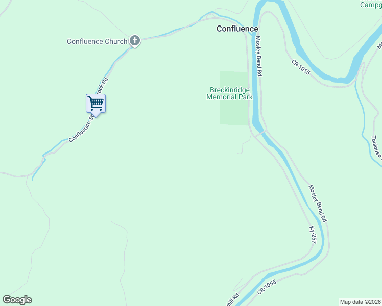 map of restaurants, bars, coffee shops, grocery stores, and more near 70 Pinecone Road in Confluence