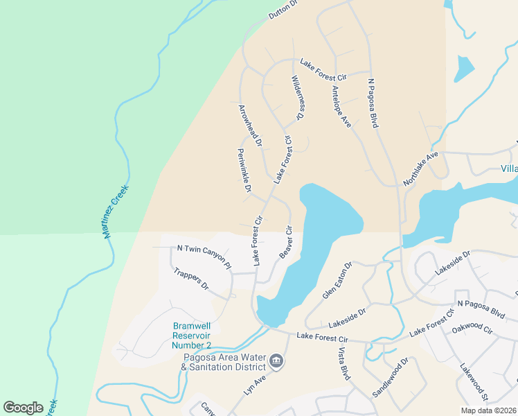 map of restaurants, bars, coffee shops, grocery stores, and more near 1204 Lake Forest Circle in Pagosa Springs
