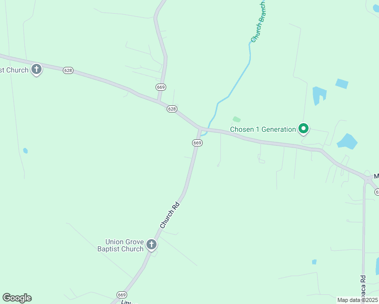 map of restaurants, bars, coffee shops, grocery stores, and more near 18700 Church Road in Petersburg