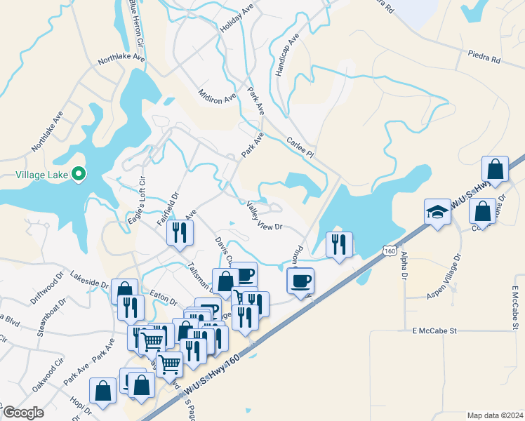 map of restaurants, bars, coffee shops, grocery stores, and more near 14 Edinburgh Circle in Pagosa Springs