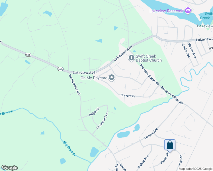 map of restaurants, bars, coffee shops, grocery stores, and more near 19249 Brevard Drive in Chesterfield County