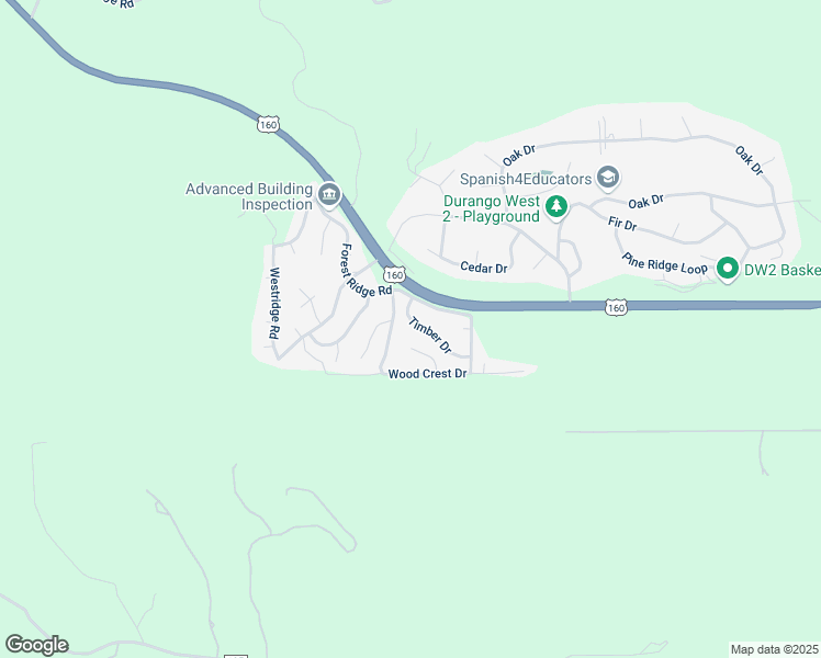 map of restaurants, bars, coffee shops, grocery stores, and more near 74 Hidden Lane in Durango