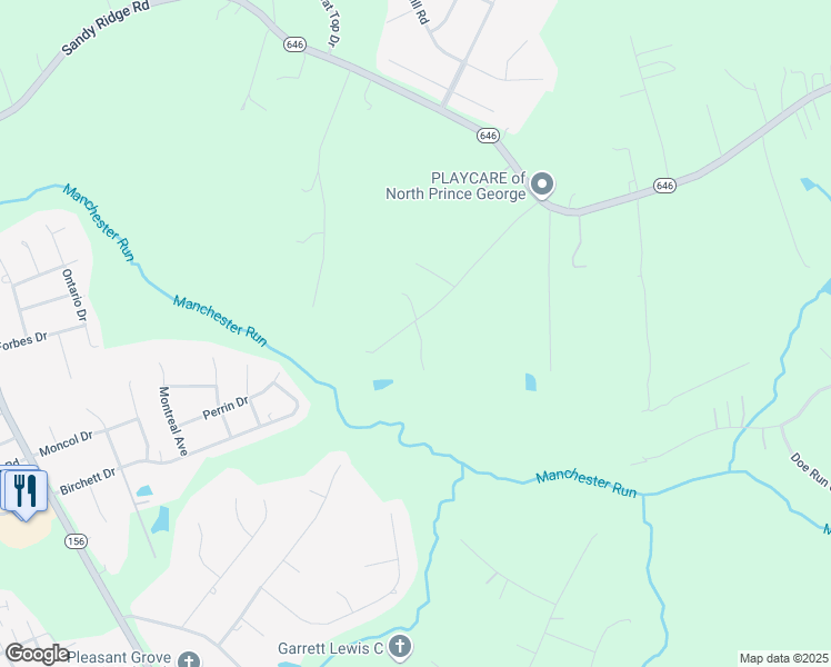 map of restaurants, bars, coffee shops, grocery stores, and more near 3621 Mill Road in Hopewell