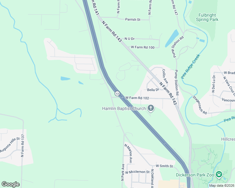 map of restaurants, bars, coffee shops, grocery stores, and more near 3601 North Kansas Expressway in Springfield