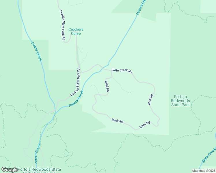 map of restaurants, bars, coffee shops, grocery stores, and more near 41 Back Road in La Honda