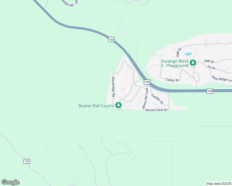 map of restaurants, bars, coffee shops, grocery stores, and more near 184 Trail Wood Drive in Durango