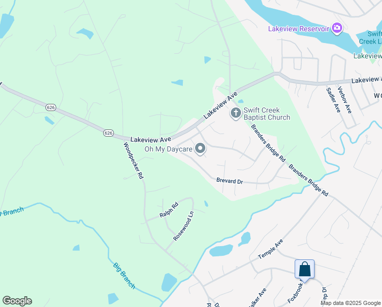 map of restaurants, bars, coffee shops, grocery stores, and more near 19254 Brevard Drive in Chesterfield County