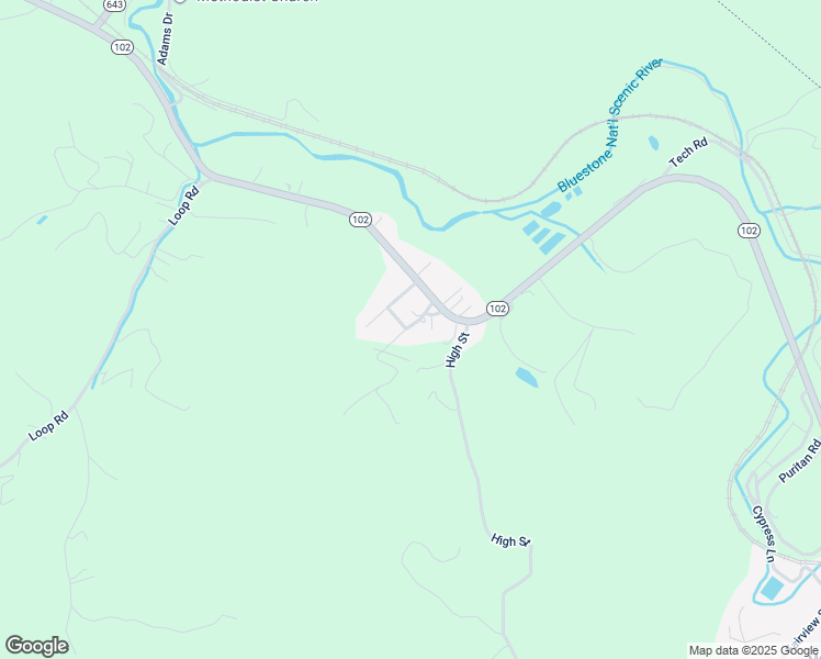 map of restaurants, bars, coffee shops, grocery stores, and more near 171 Bunny Drive in Bluefield