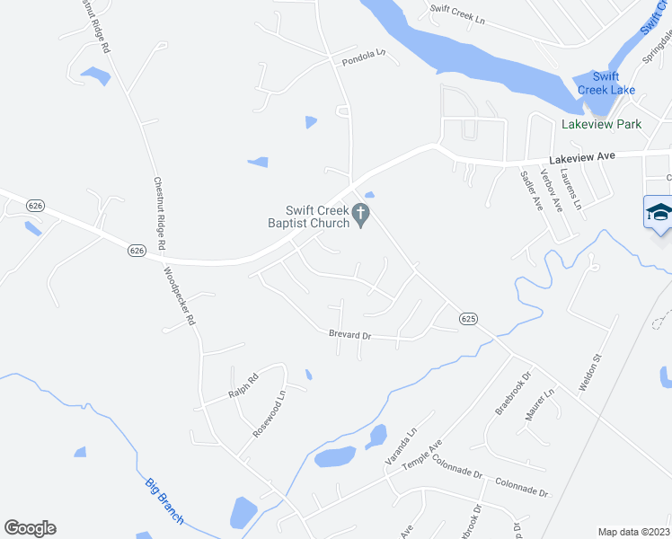 map of restaurants, bars, coffee shops, grocery stores, and more near 18517 Rollingside Drive in Colonial Heights