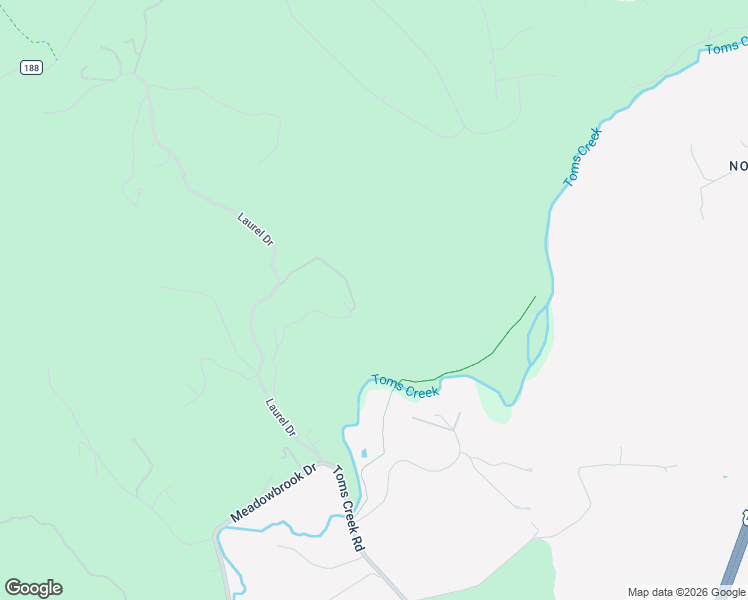 map of restaurants, bars, coffee shops, grocery stores, and more near 3212 Laurel Drive in Blacksburg