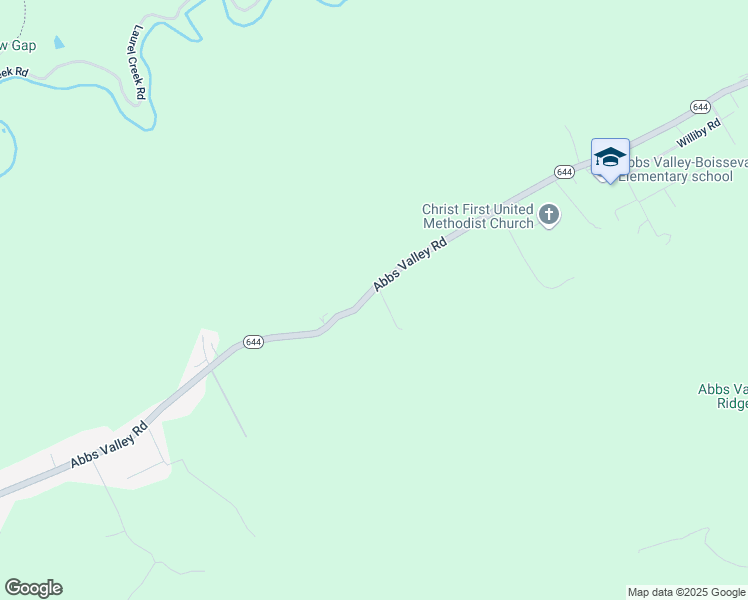 map of restaurants, bars, coffee shops, grocery stores, and more near 7006 Abbs Valley Road in Bluefield