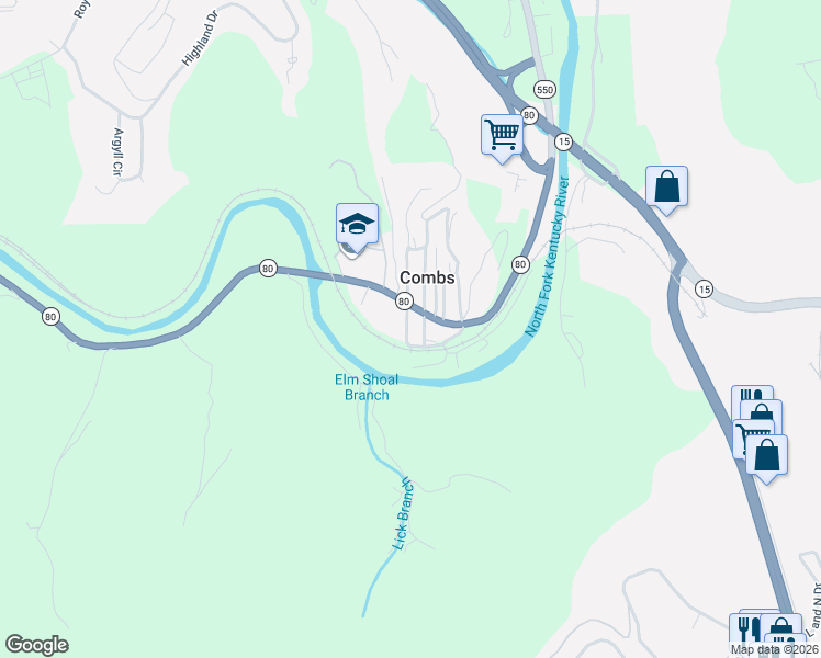 map of restaurants, bars, coffee shops, grocery stores, and more near 93 School St in Combs