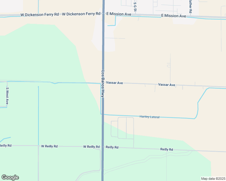 map of restaurants, bars, coffee shops, grocery stores, and more near State Highway 59 in Merced