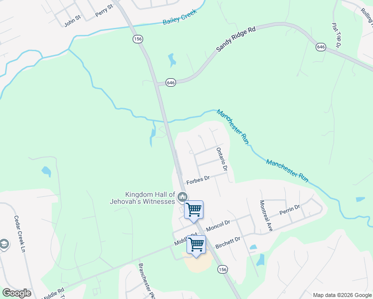 map of restaurants, bars, coffee shops, grocery stores, and more near 3605 Prince George Drive in Prince George