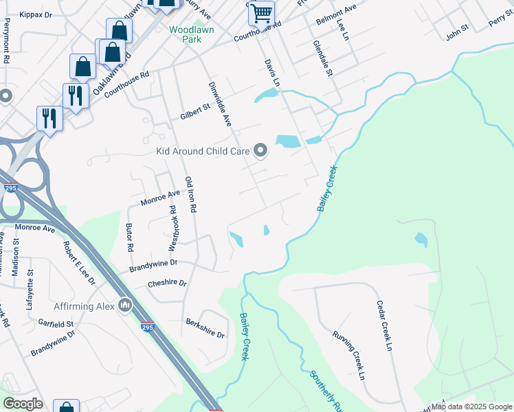 map of restaurants, bars, coffee shops, grocery stores, and more near 1910 Dinwiddie Avenue in Hopewell
