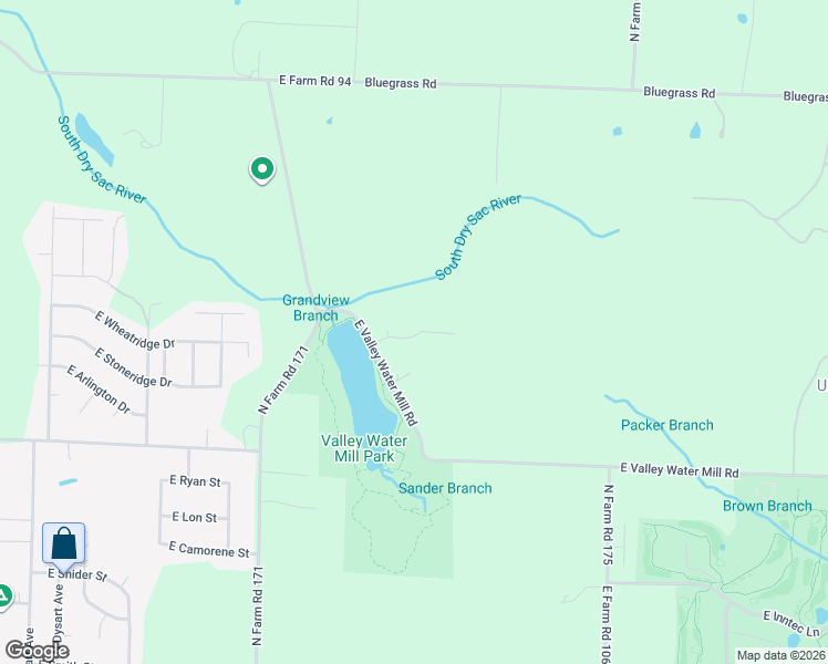 map of restaurants, bars, coffee shops, grocery stores, and more near 2361 East Valley Water Mill Road in Springfield