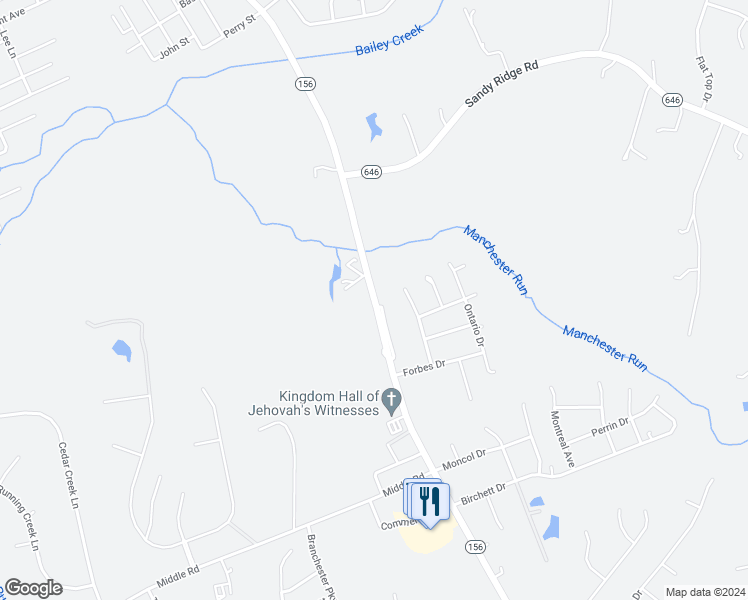 map of restaurants, bars, coffee shops, grocery stores, and more near 3437 Prince George Drive in Prince George