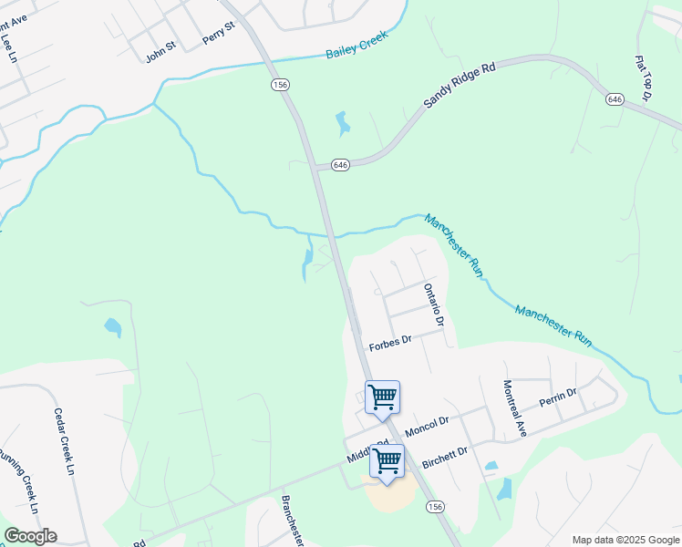 map of restaurants, bars, coffee shops, grocery stores, and more near 3417 Prince George Drive in Prince George