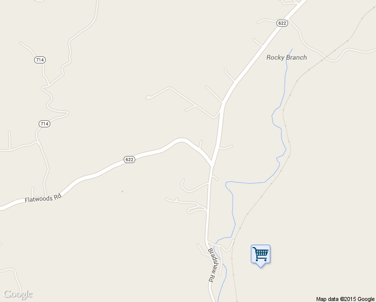 map of restaurants, bars, coffee shops, grocery stores, and more near 4110 Flatwoods Road in Elliston