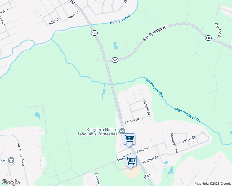 map of restaurants, bars, coffee shops, grocery stores, and more near 3401 Prince George Drive in Prince George
