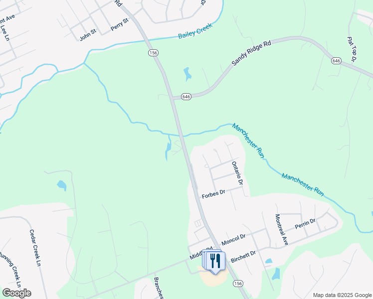 map of restaurants, bars, coffee shops, grocery stores, and more near 3407 Prince George Drive in Prince George