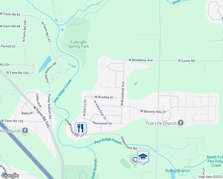 map of restaurants, bars, coffee shops, grocery stores, and more near 3765 N Pauls Pl in Springfield