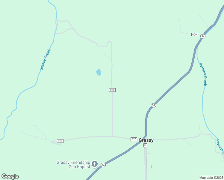 map of restaurants, bars, coffee shops, grocery stores, and more near County Road 818 in Bollinger County