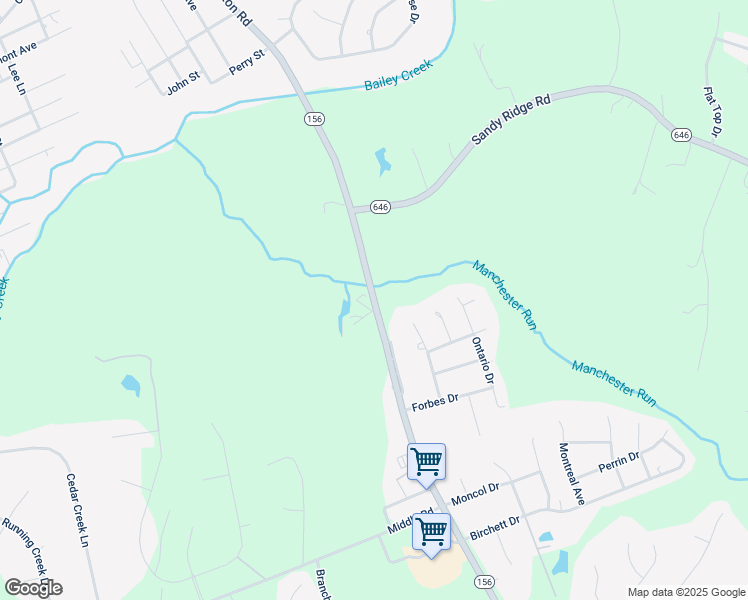 map of restaurants, bars, coffee shops, grocery stores, and more near 3519 Prince George Drive in Prince George