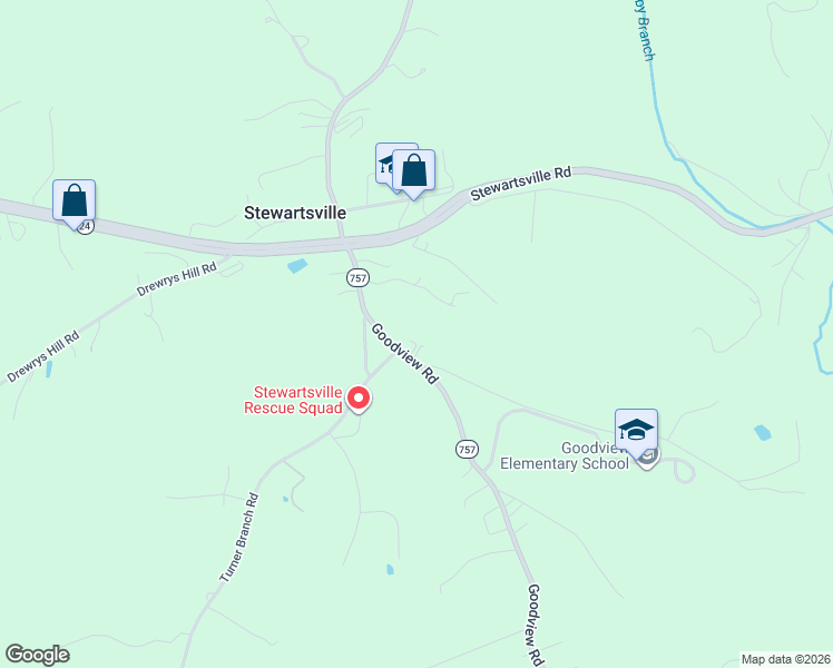 map of restaurants, bars, coffee shops, grocery stores, and more near 1286 Goodview Road in Goodview