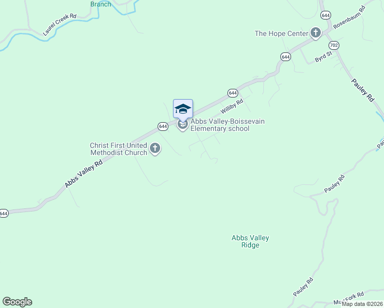 map of restaurants, bars, coffee shops, grocery stores, and more near 216 School Road in Bluefield