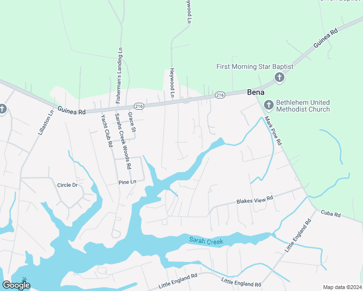 map of restaurants, bars, coffee shops, grocery stores, and more near 2024 Sarahs Cove Drive in Gloucester Point