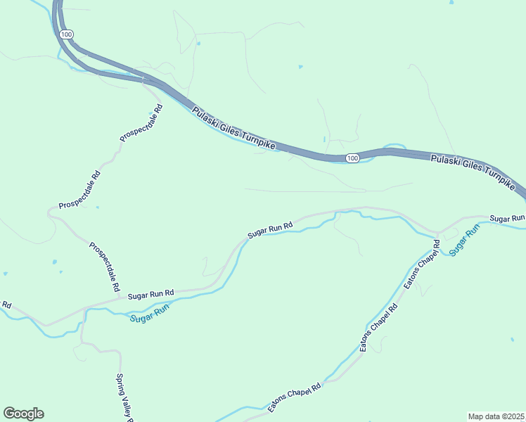 map of restaurants, bars, coffee shops, grocery stores, and more near 379 Sunny Ridge Road in Pearisburg