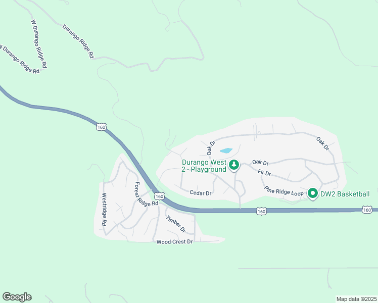 map of restaurants, bars, coffee shops, grocery stores, and more near 130 Spruce Drive in Durango