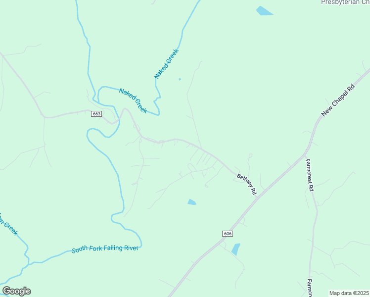 map of restaurants, bars, coffee shops, grocery stores, and more near 6165 Bethany Road in Rustburg