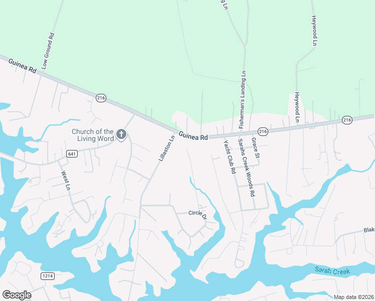 map of restaurants, bars, coffee shops, grocery stores, and more near 2098 State Route 1264 in Gloucester Point