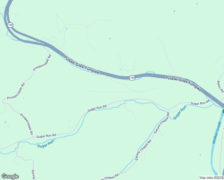 map of restaurants, bars, coffee shops, grocery stores, and more near 318 Sunny Ridge Road in Pearisburg