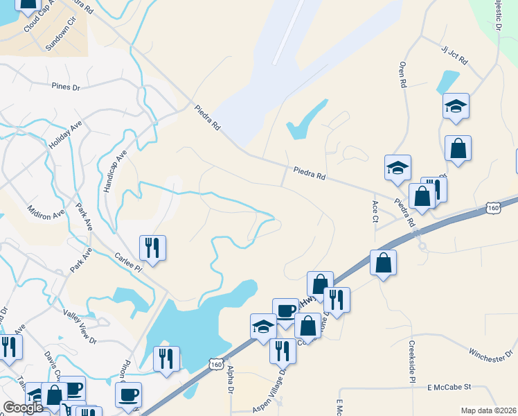 map of restaurants, bars, coffee shops, grocery stores, and more near 326 Caddy Circle in Pagosa Springs