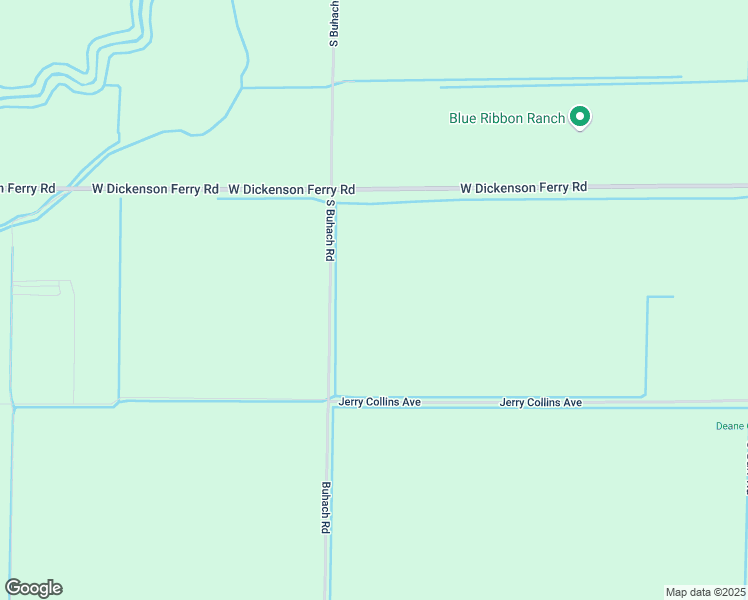 map of restaurants, bars, coffee shops, grocery stores, and more near South Buhach Road in Merced