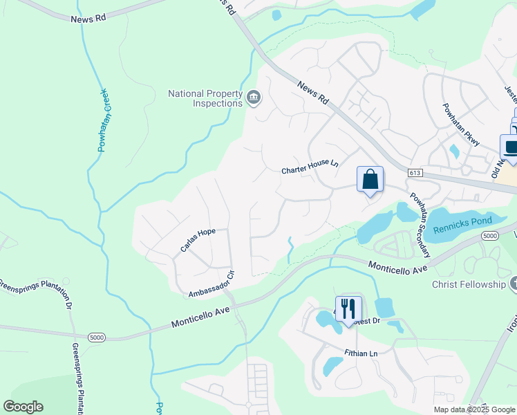 map of restaurants, bars, coffee shops, grocery stores, and more near 236 North Benjamin Howell Street in Williamsburg